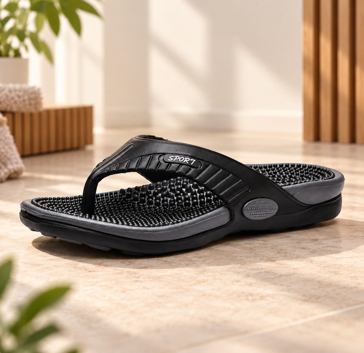 Massage-Zehentrenner mit Akupressur-Fußbett | ReflexStep