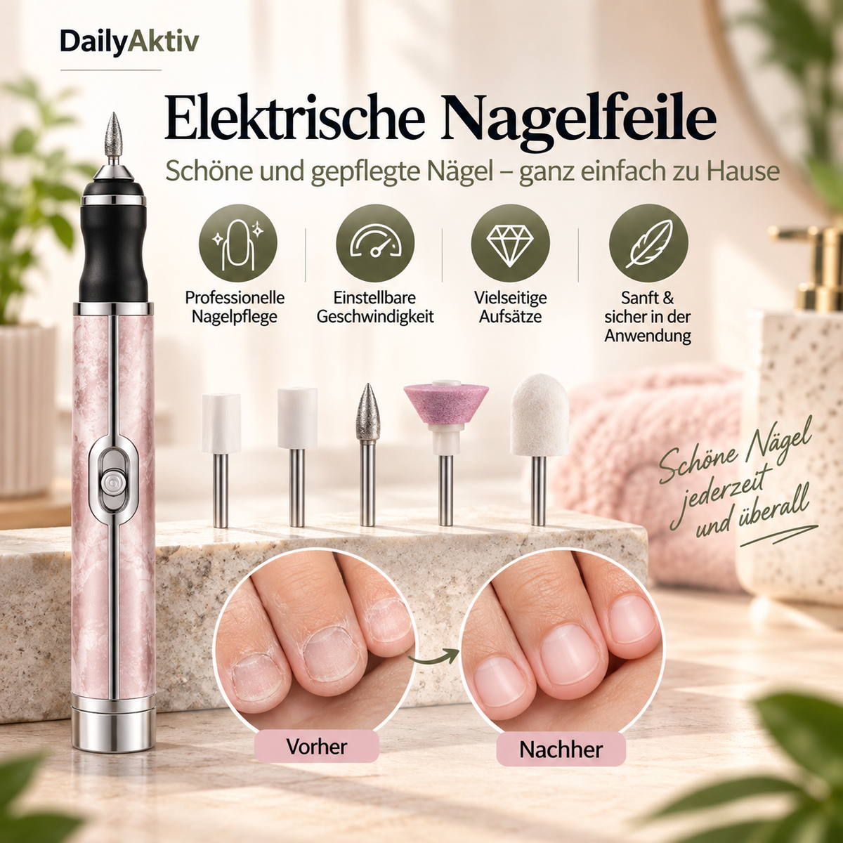 Elektrische Nagelfeile für Maniküre & Pediküre | NailCare Pro