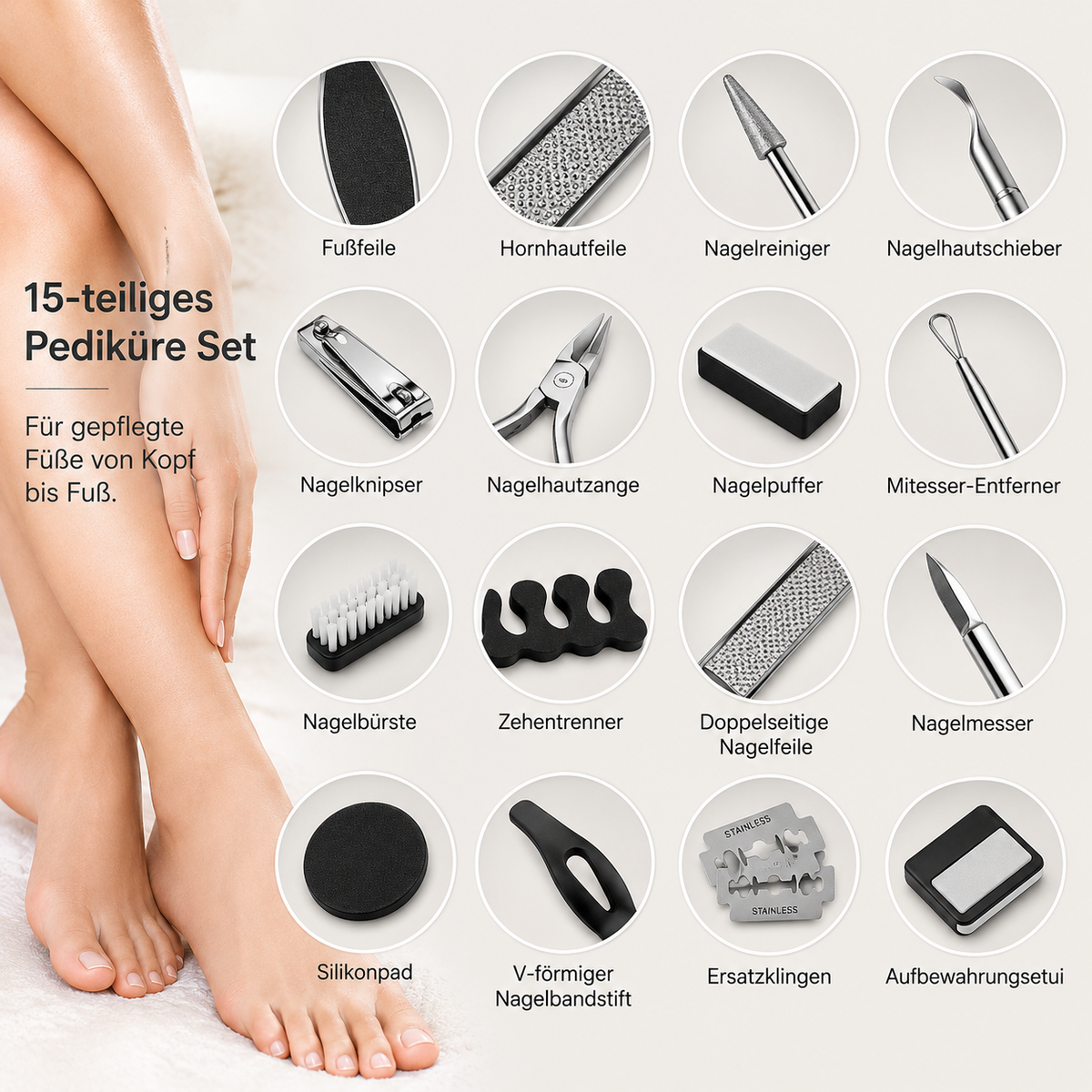 23-teiliges Pediküre-Set | PediVera