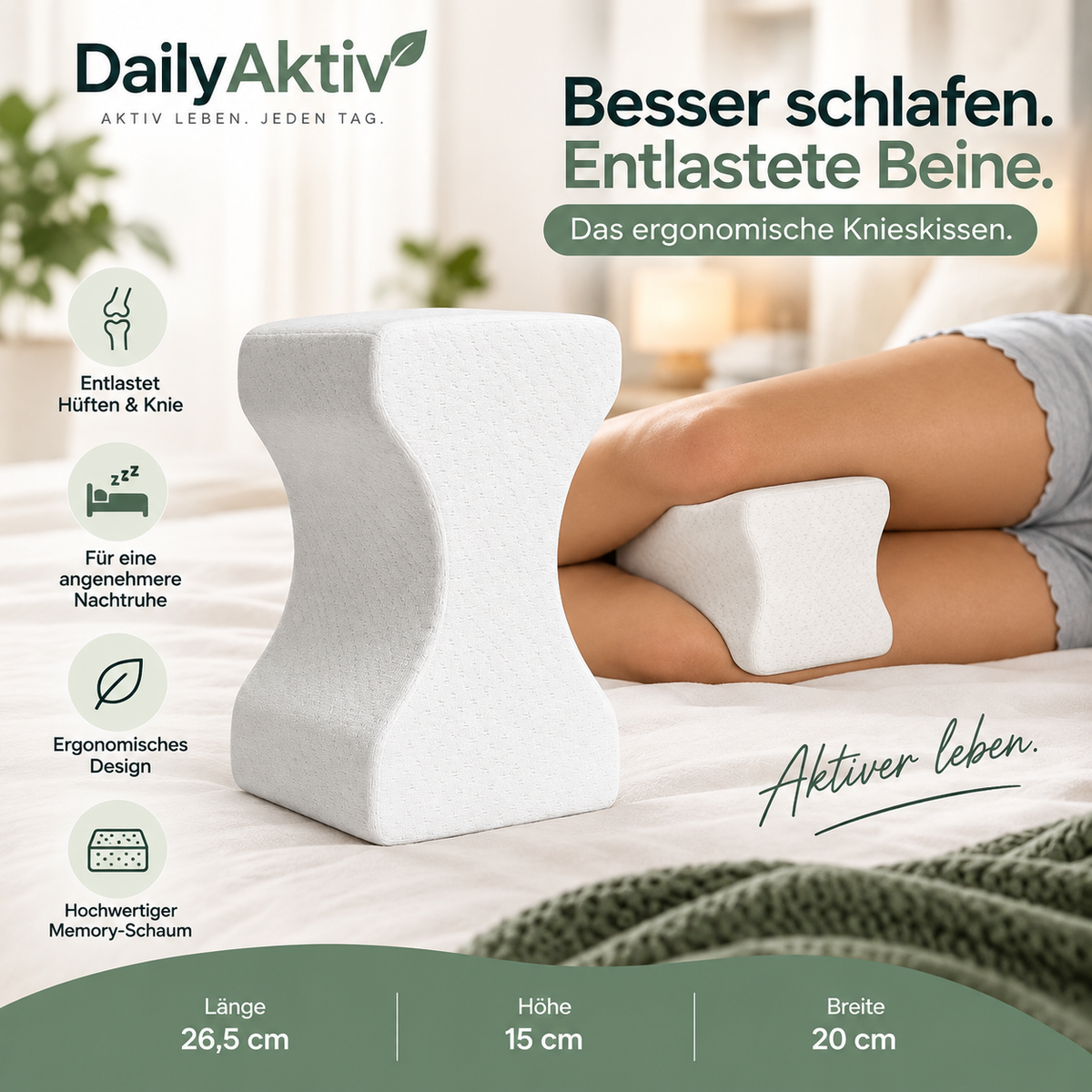 Ergonomisches Beinkissen | SchlafStütze