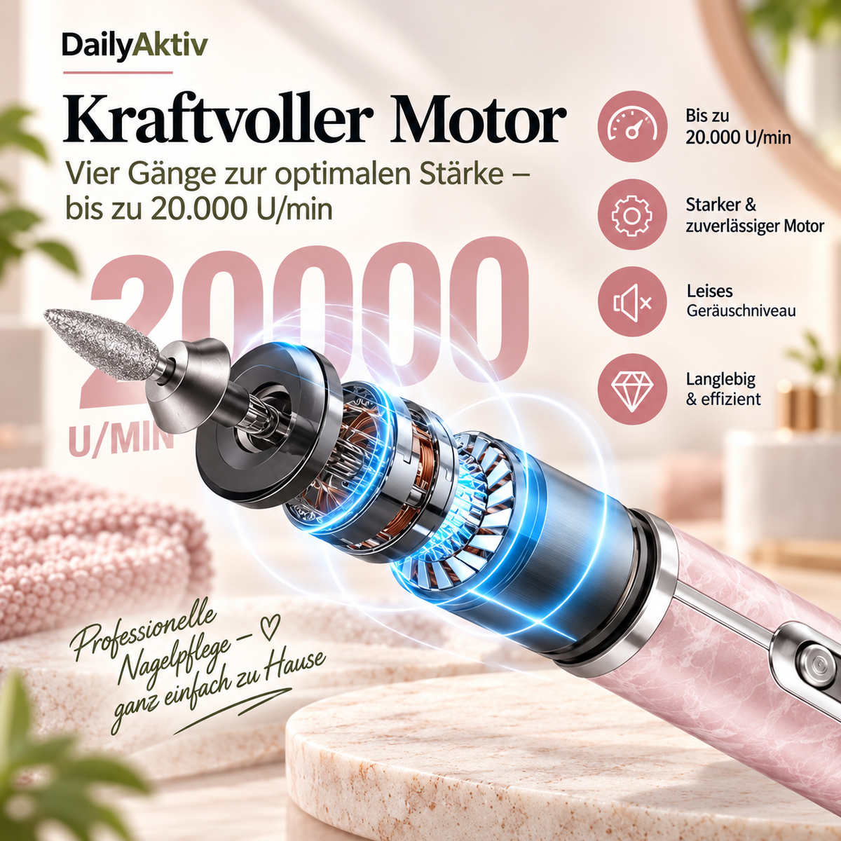 Elektrische Nagelfeile für Maniküre & Pediküre | NailCare Pro
