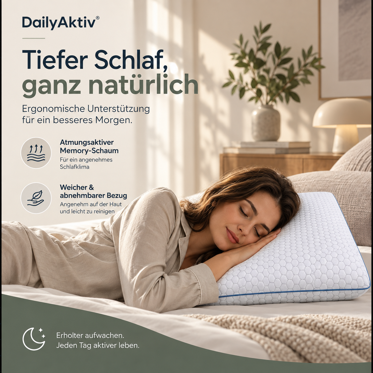 Nackenstützkissen mit Kühlgel | SchlafFrisch